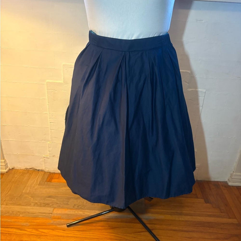 Navy Blue Women's Skirt With Pockets